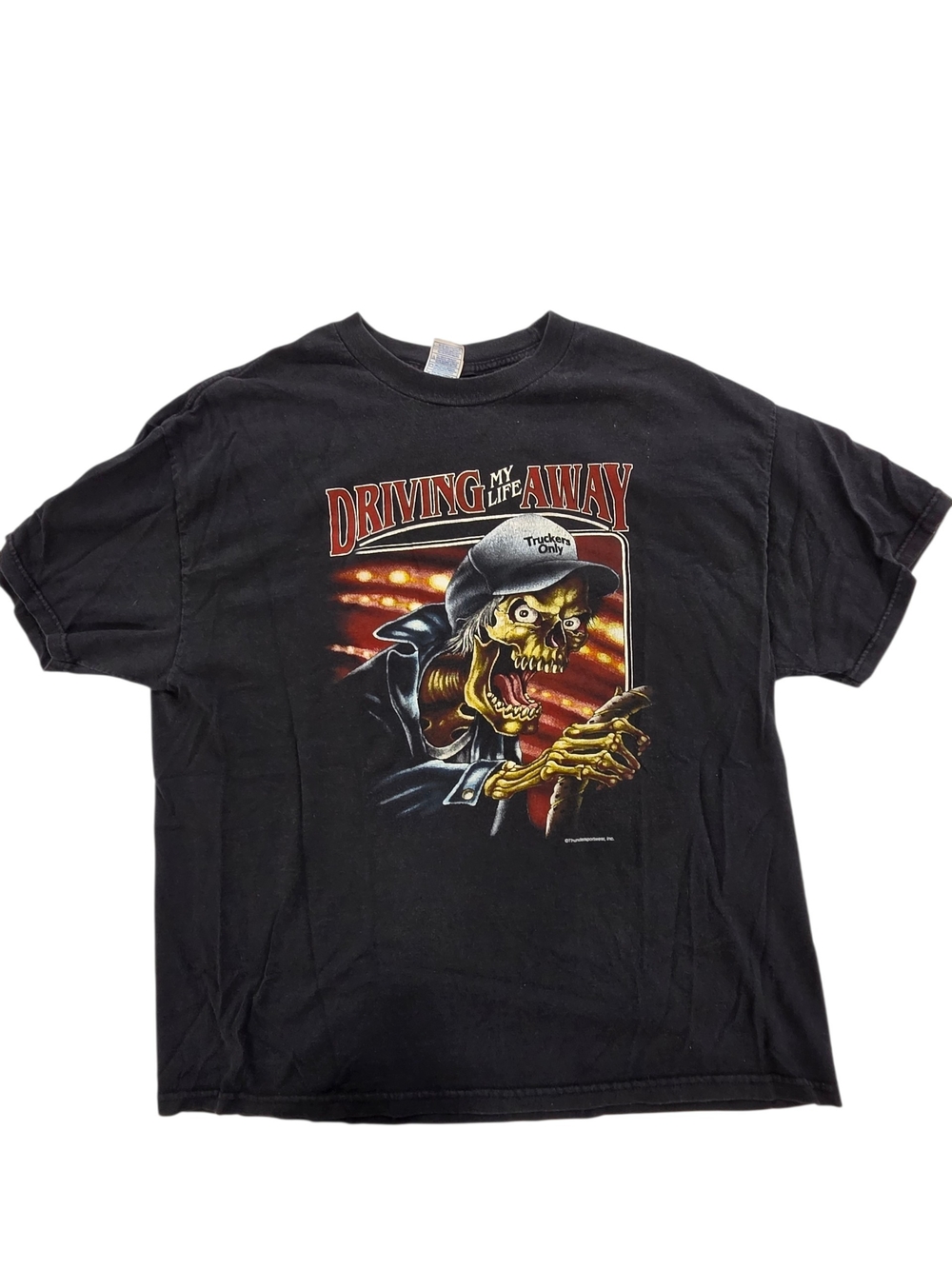 Vintage truckers only shirt driving my life away Tennessee River 90s Y2K XL